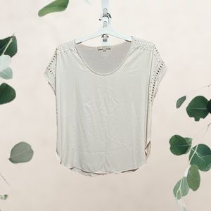 Ann Taylor Loft White Eyelet Top size xl women